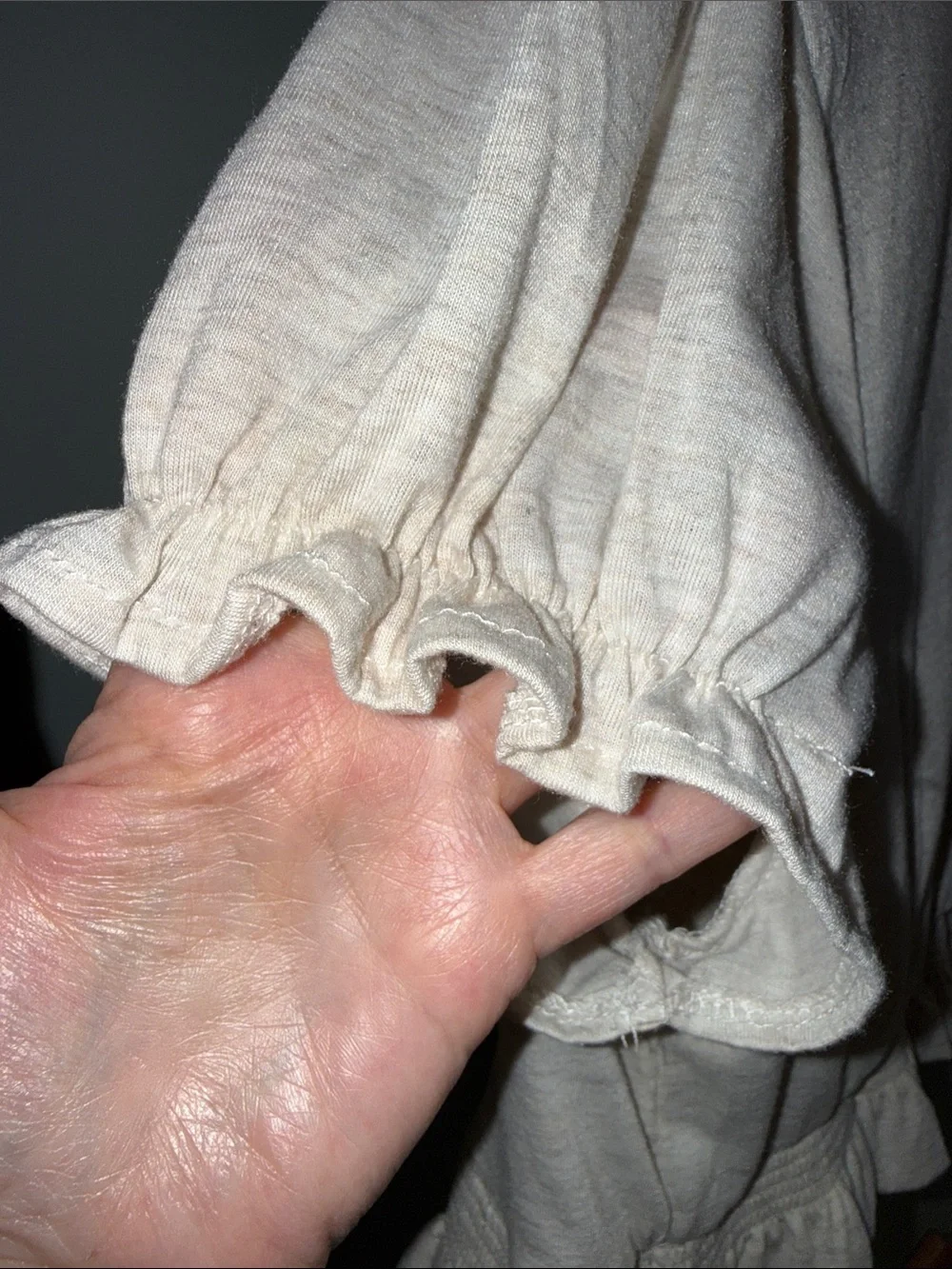 Just Love Cream Lightweight Ruffle-Trim Open Cardigan - Picture 5 of 10